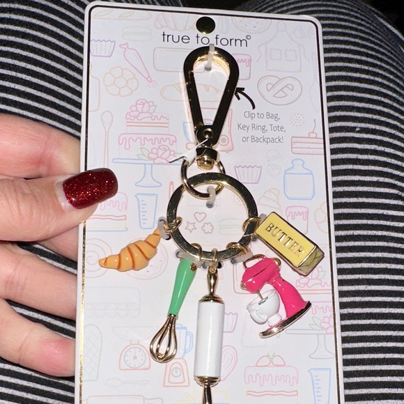 Gold Charm Keychain for bakers butter included NEW - Picture 3 of 3